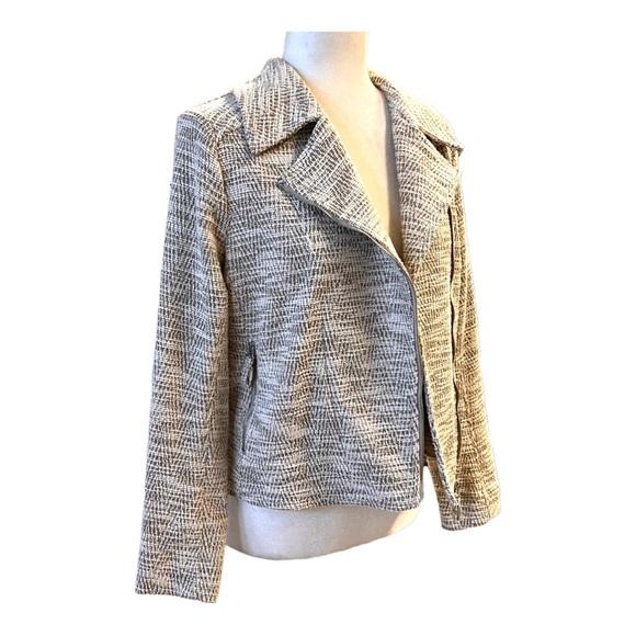 Max Studio Tweed Moto Zip Jacket Small - Picture 6 of 7
